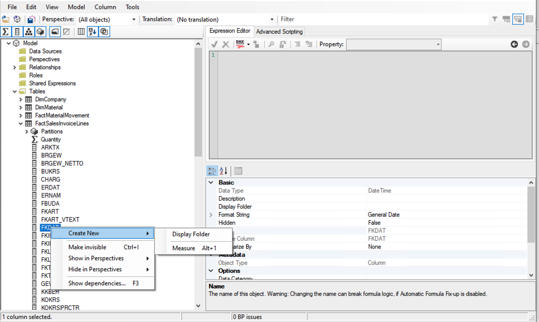 tabular power bi